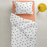 Set of single bed sheets TERRAKOT / DROPS COLOR - image-0
